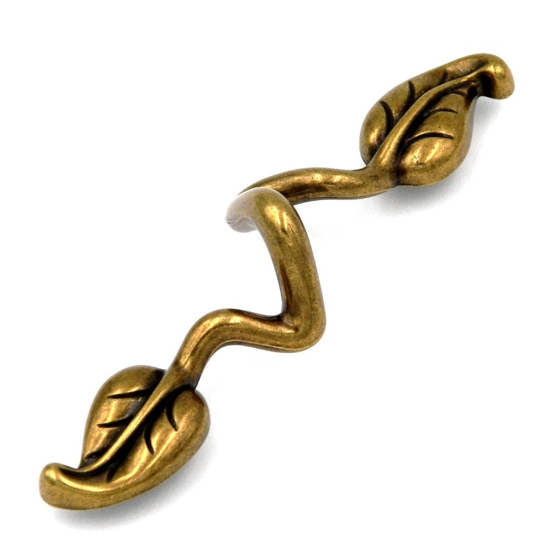 Hickory Touch of Spring Lancaster Hand Polished Brass Wavy Cabinet 3cc Pull P7306-LP