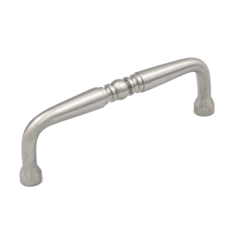 Keeler Power & Beauty Satin Nickel Ornate Cabinet 3 1/2cc Handle Pull P9720-15