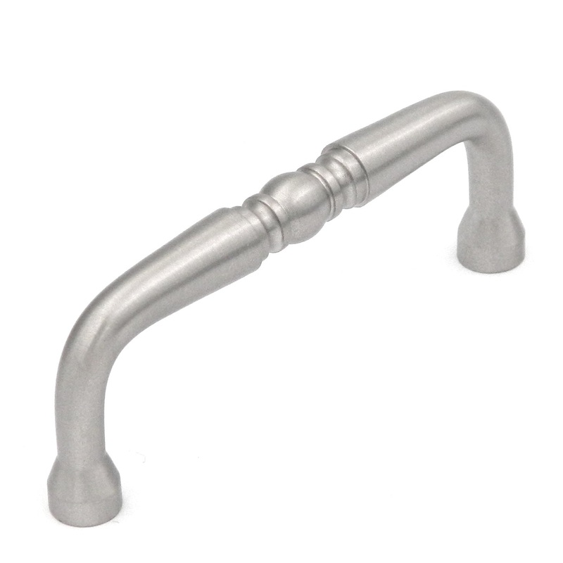 Keeler Power & Beauty Satin Nickel Ornate Cabinet 3cc Handle Pull P9719-15