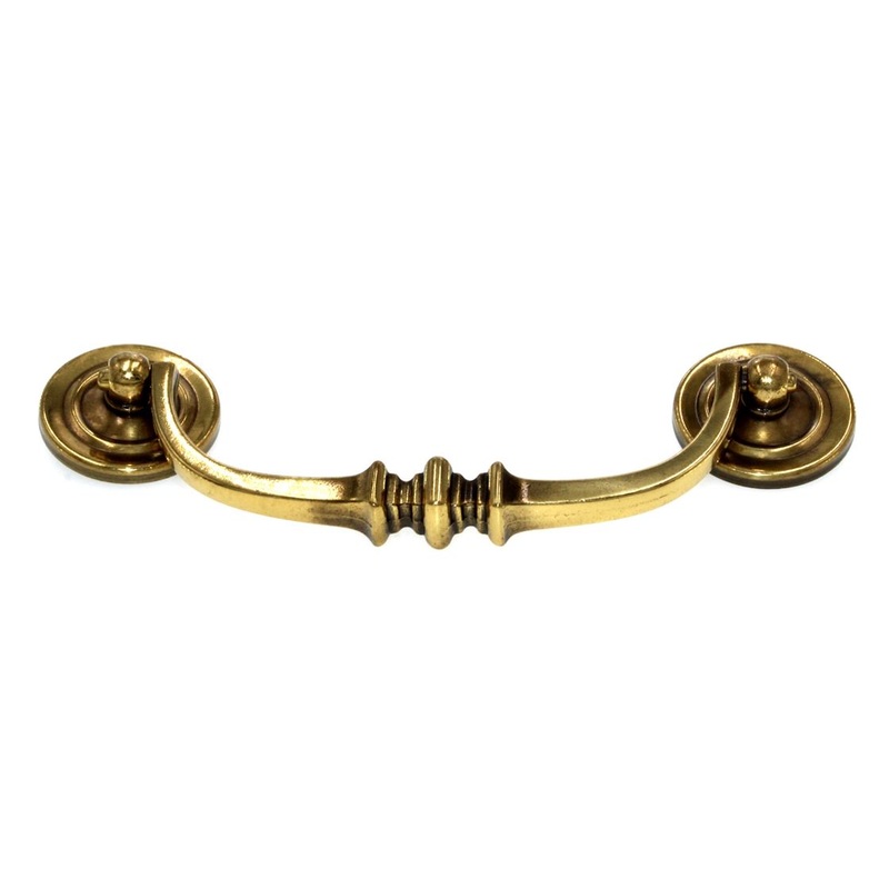 Lancaster Hand Polished Brass Drawer 4 1/2cc Bail Pull K10283-9998 KBC Hardware