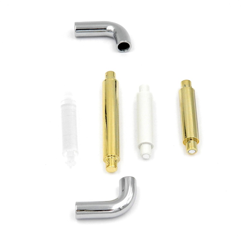 P734-PBCH Chrome Cabinet Handle Pull with Brass, White or Clear Center, 3cc or 3 3/4 Belwith Hickory