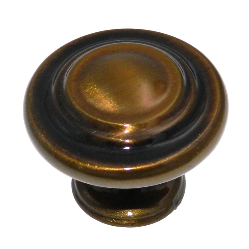 Showcase Showcase Antique English Brass Round 1 5/16 Cabinet Knob K2045-AEH