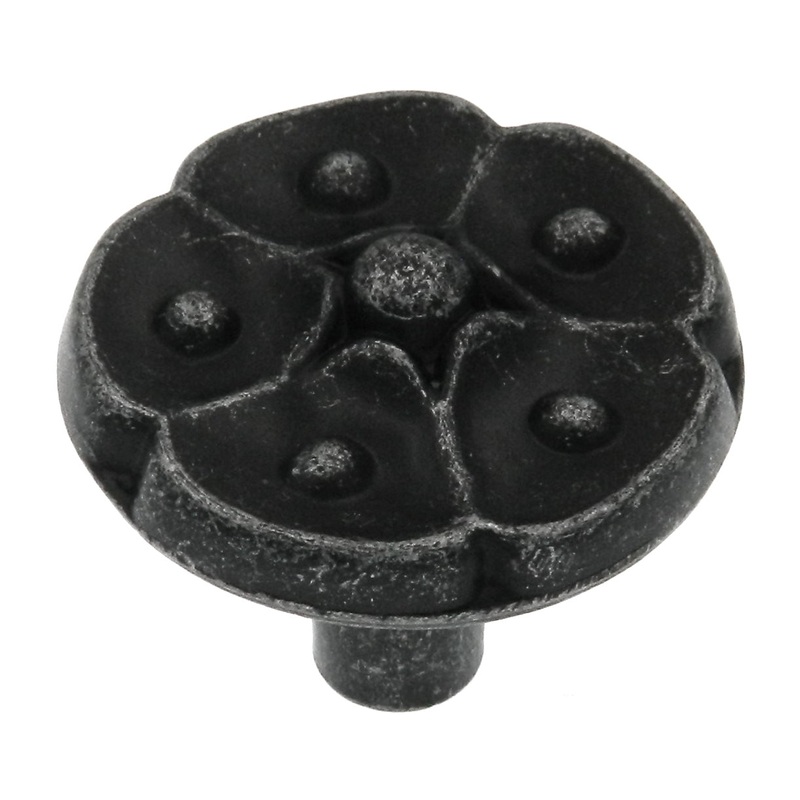 Hickory Hardware Blackmore Vibra Pewter 1 1/4 Flower Cabinet Knob Pull PA0611-VP