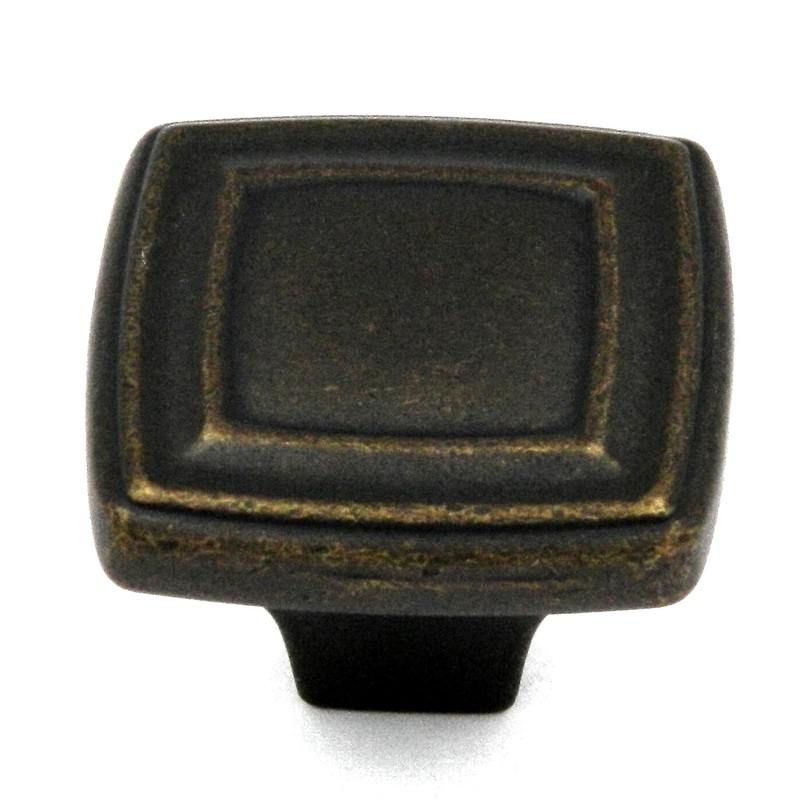 Hickory Hardware CORINTH Windover Antique Square 1 3/8 Cabinet Knob P3180-WOA