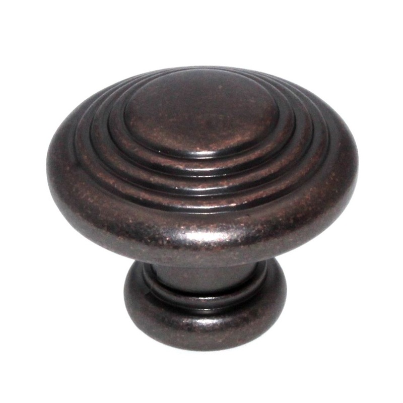 Hickory Hardware Deco Dark Antique Copper Round 1 1/4 Cabinet Knob P3103-DAC