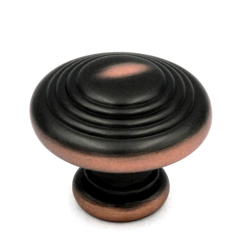 Hickory Hardware Deco Oil Rubbed Bronze Highlighted Round 1 1/4 Cabinet Knob P3103-OBH