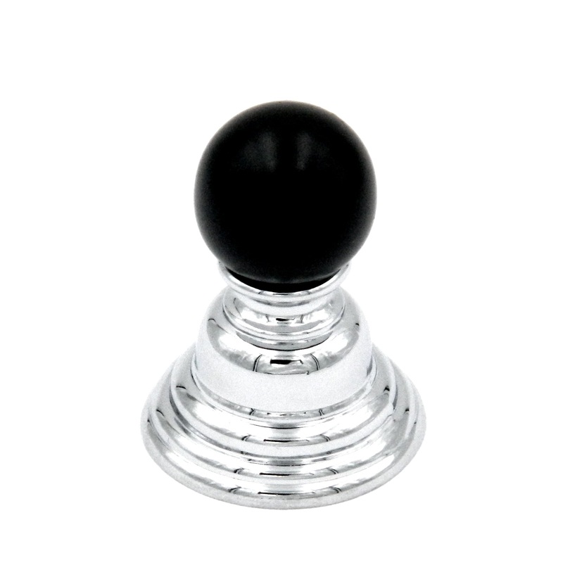 Hickory Hardware Gaslight P3410-CHB Chrome Cabinet Knob Pull with 5/8 Black Ball