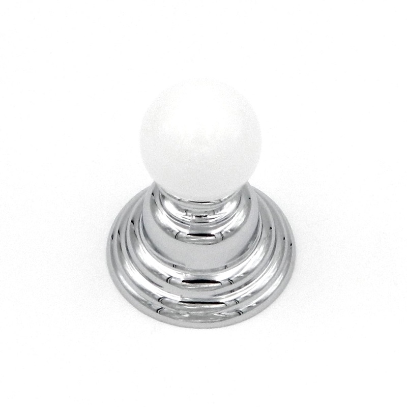 Hickory Hardware Gaslight P3410-CHW Chrome Cabinet Knob Pull with 5/8 White Ball