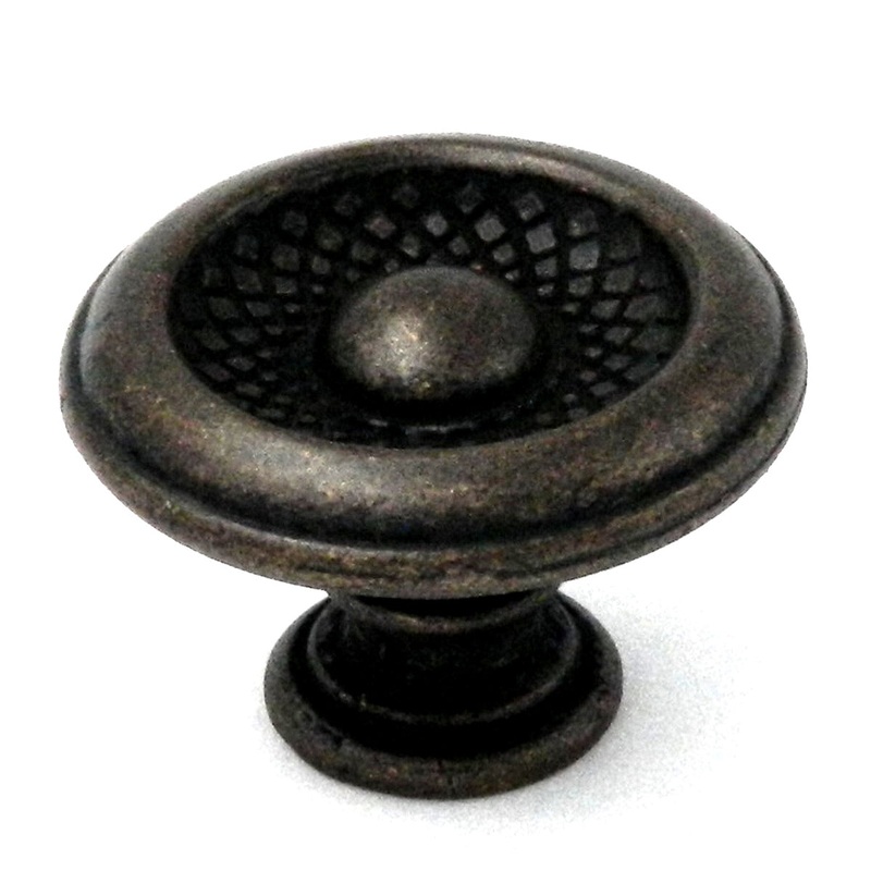 Hickory Hardware Gladstone Windover Antique Round Concave 1 1/4 Cabinet Knob PA1117-WOA