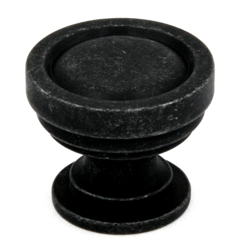 Hickory Hardware Guild Vibra Pewter Round Flat 1 1/4 Cabinet Knob P3153-VP