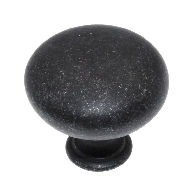 Hickory Hardware Manchester Vibra Pewter Round Smooth 1 1/4 Cabinet Knob PA1218-VP