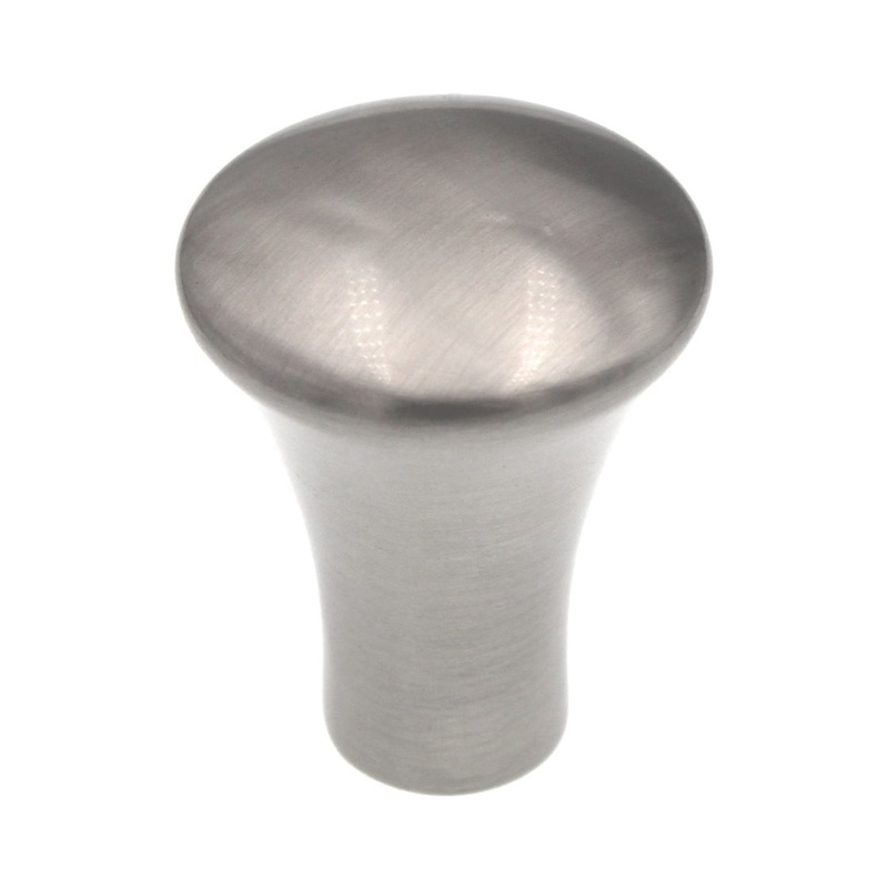 Hickory Hardware Metropolis 1 Round Conical Fluted Knob Satin Nickel PA0213-SN
