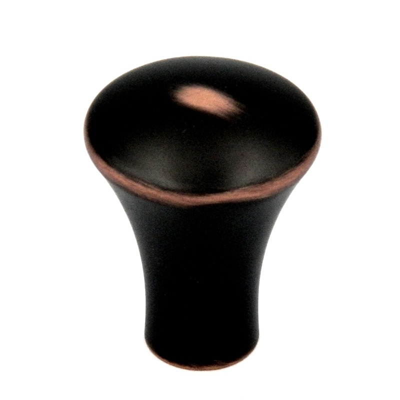 Hickory Hardware Metropolis Oil Rubbed Bronze Highlighted Round Fluted 1 Cabinet Knob P7520-OBH