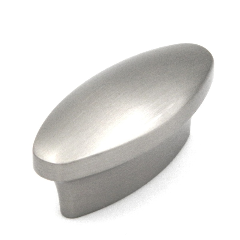 Hickory Hardware P7524-SN Metropolis 1 3/4 Satin Nickel Oval Cabinet Knob, 1cc