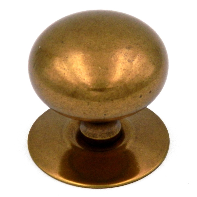 Hickory Hardware Pallazzo Antique Brass Round 1 3/8 Solid Brass Cabinet Knob P546-AB