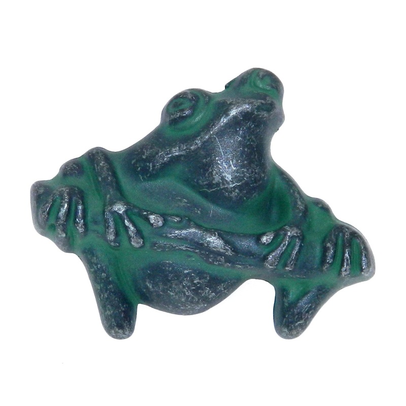 Hickory Hardware Rain Forest Verde Gris Round Frog 1 1/4 Cabinet Knob PA1511-VG