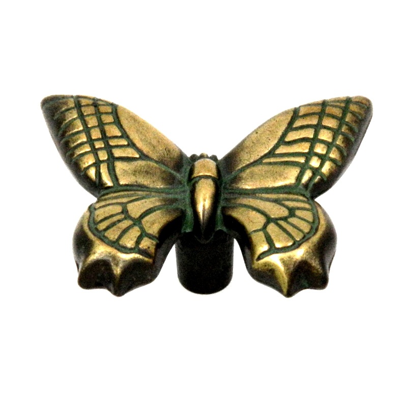 Hickory Hardware Rainforest Butterfly 2 Cabinet Knob Verde Antique PA1513-VA