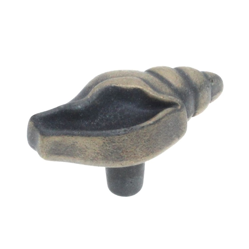 Hickory Hardware South Seas Antique Mist Oval Conch Shell 1 1/4 Cabinet Knob PA0113-AM