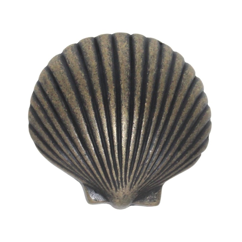 Hickory Hardware South Seas Antique Mist Oval Sea Shell 1 3/8 Cabinet Knob PA0112-AM