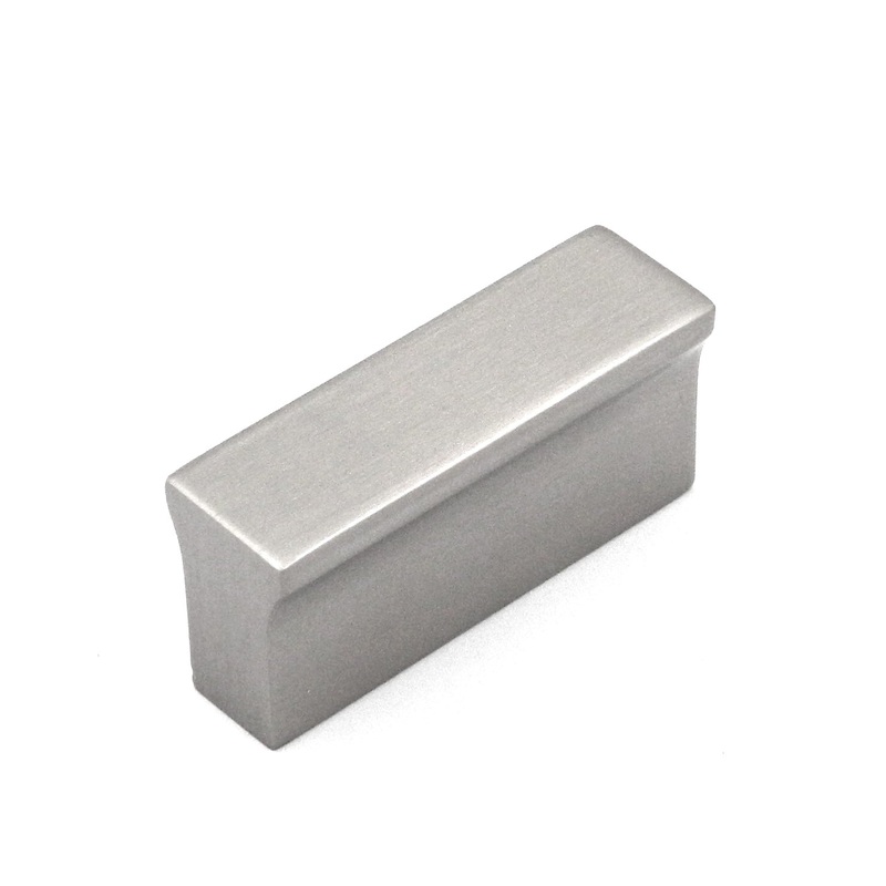 KBC Satin Nickel Rectangle 2 Solid Brass Cabinet Knob 68978-9035