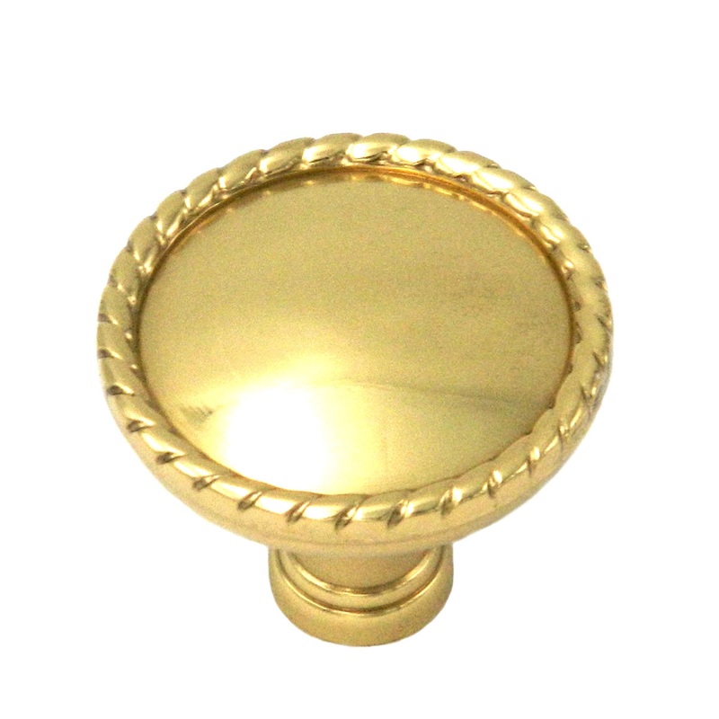 Keeler Annapolis Polished Brass Round 1 1/2 Solid Brass Cabinet Knob P3