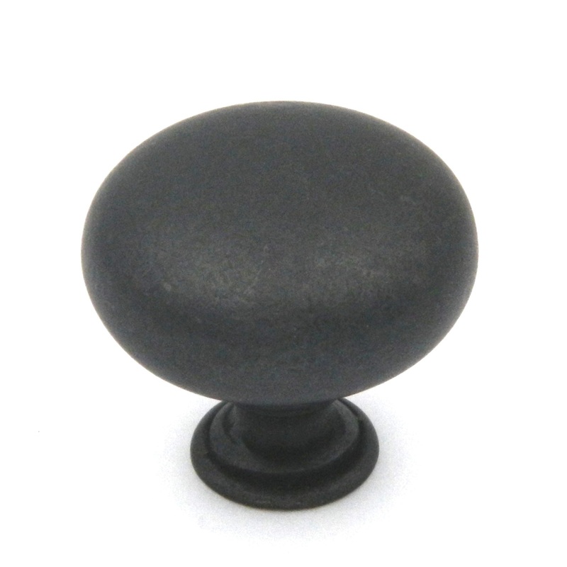 Keeler Charleston Blacksmith Black Iron 1 1/4 Cabinet Knob Pull PA1218-BI
