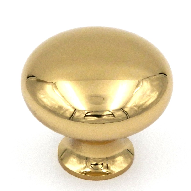 Keeler Modern Accents Polished Brass Round Smooth 1 1/4 Solid Brass Cabinet Knob P9971-3
