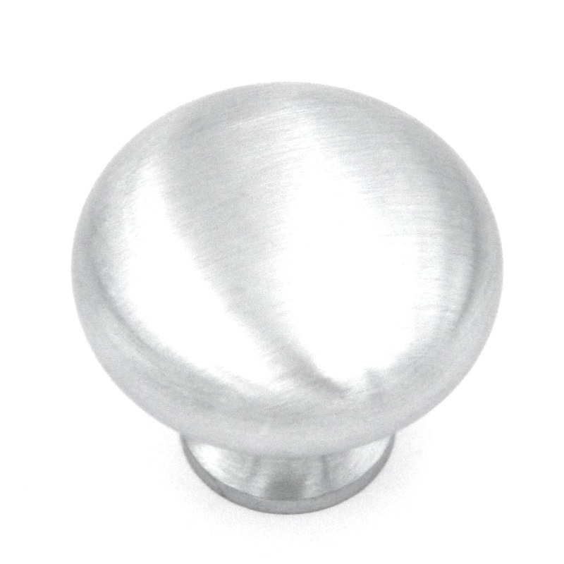 Keeler Period Brass Satin Chrome Round Smooth 1 1/4 Solid Brass Cabinet Knob P9971-26D