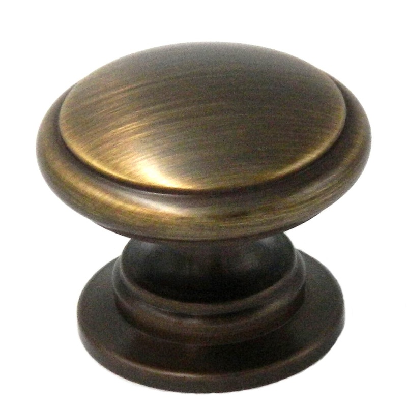 Keeler Power and Beauty Satin Dover Round Disc 1 1/4 Solid Brass Cabinet Knob K44-9013