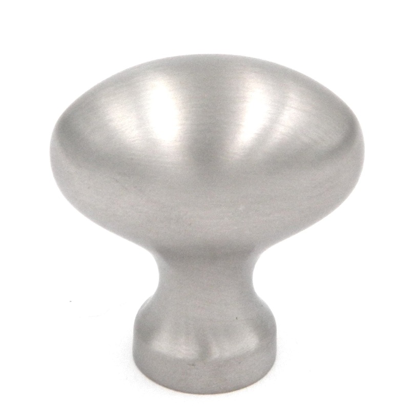 Keeler Prestige Stainless Steel Oval Smooth 1 1/4 Solid Brass Cabinet Knob P9175-SS