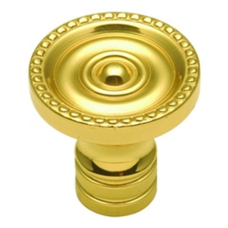 Keeler Savannah Polished Brass Round Disc 1 1/4 Solid Brass Cabinet Knob P35