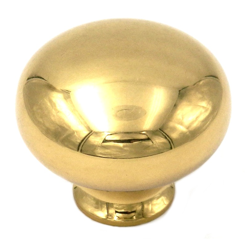 Keeler Solid Brass Polished Brass Round 1 1/2 Solid Brass Cabinet Knob BK14-03