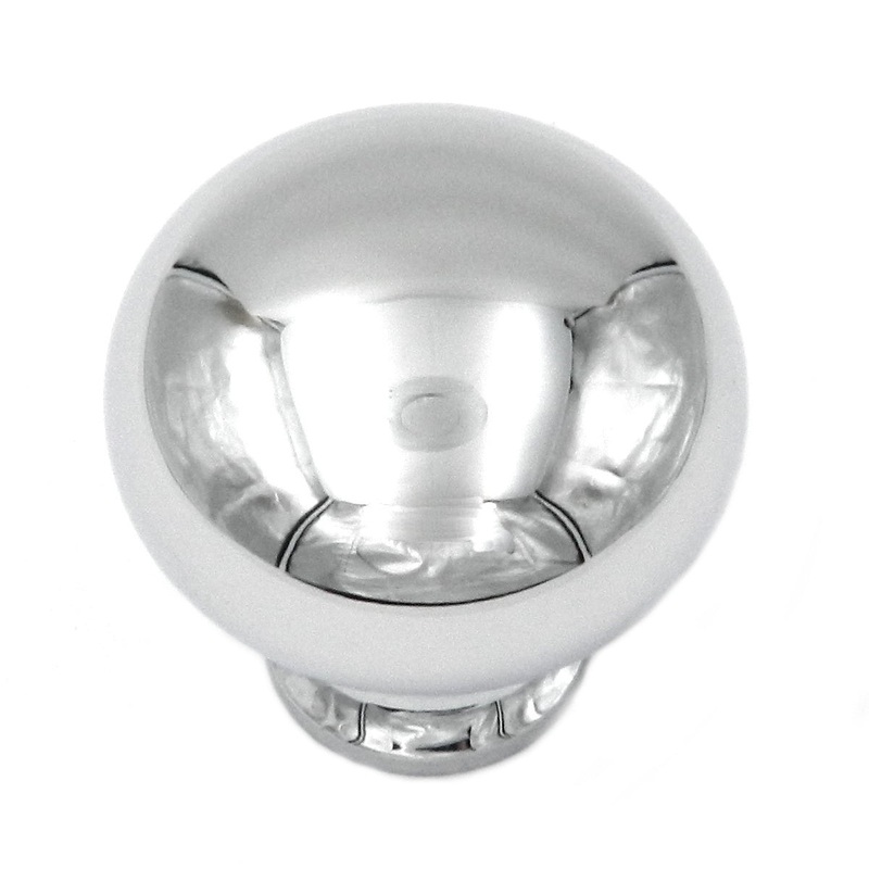 Keeler Solid Brass Polished Chrome Round 1 1/8 Solid Brass Cabinet Knob BK12-26