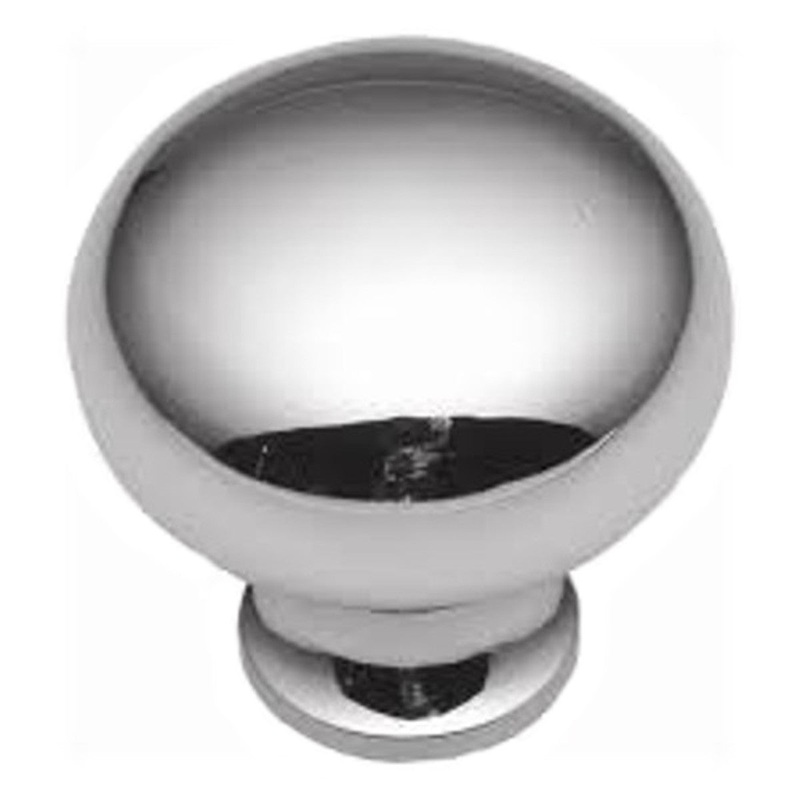 Keeler Solid Brass Polished Chrome Round 1/2 Solid Brass Cabinet Knob BK9-26