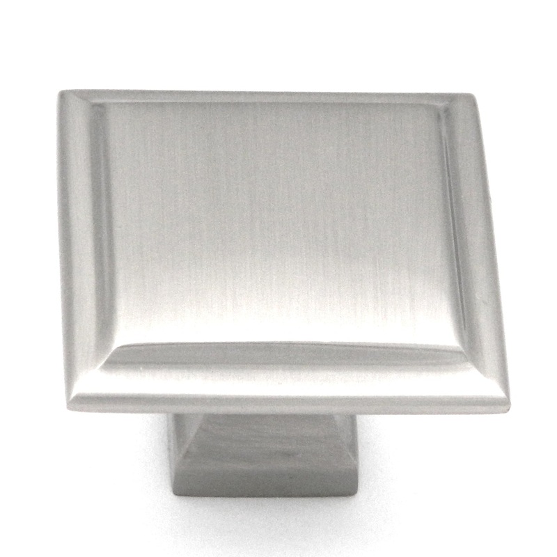 Keeler Studio II Satin Nickel Square 1 1/2 Solid Brass Cabinet Knob P3271-SN