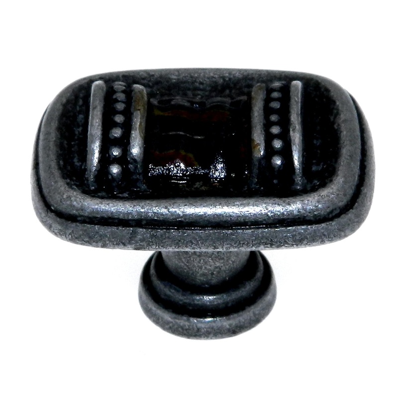 Laurey Sirocco Dark Bronze Square Ornate 1 3/8 Cabinet Knob 59606