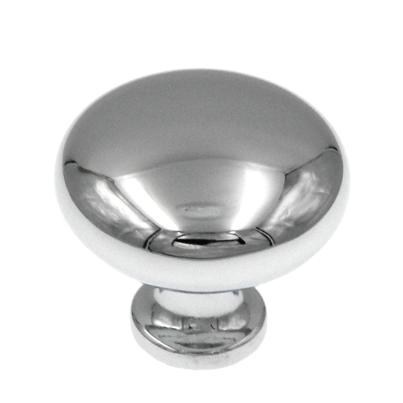 Showcase  Polished Chrome Round Smooth 1 3/16 Cabinet Knob K2361-PC