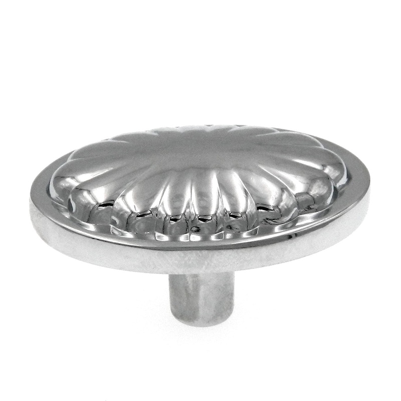 Taymor Polished Chrome Oval 1 1/2 Cabinet Knob 20-1315PC