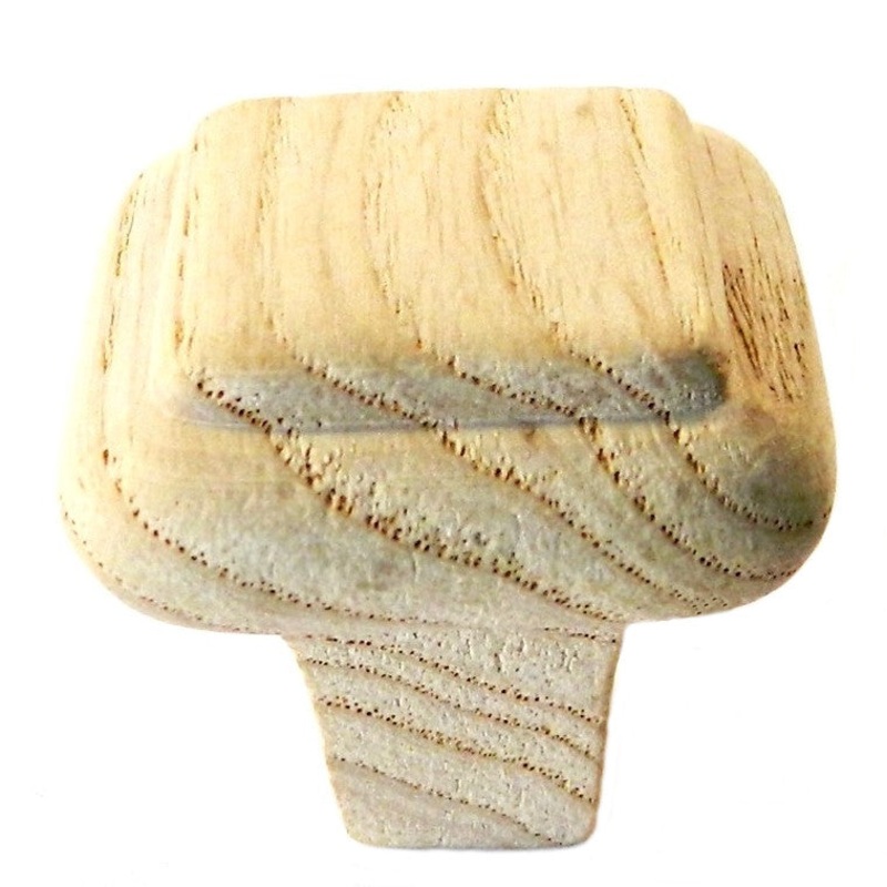 Ultra Ash Wood Square 1 1/4 Cabinet Knob 41456