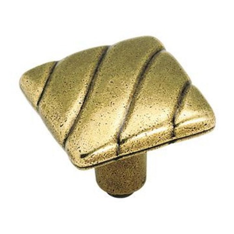 Amerock Design Details BP1825-R1 Regency Brass 1 1/4 Square Cabinet Knob Pull