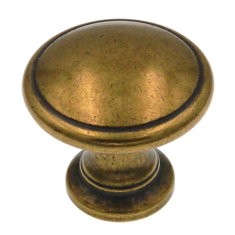 Amerock Hint of Heritage BP1466-R1 Regency Brass 1 1/4 Cabinet Knob Pull
