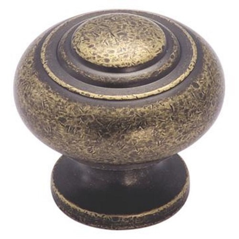 Amerock Inspirations 1 3/16 Weathered Brass Mushroom Cabinet Knob Pull BP4258-R2
