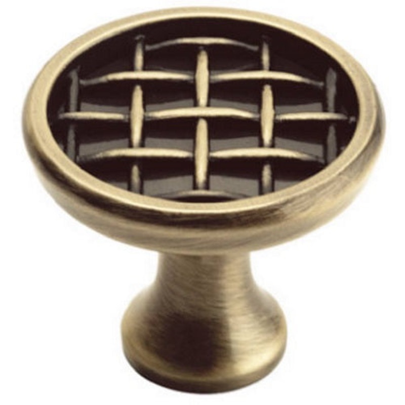 Amerock Patterns 1 3/8 Elegant Brass Disc Cabinet Knob Pull BP26125-EB