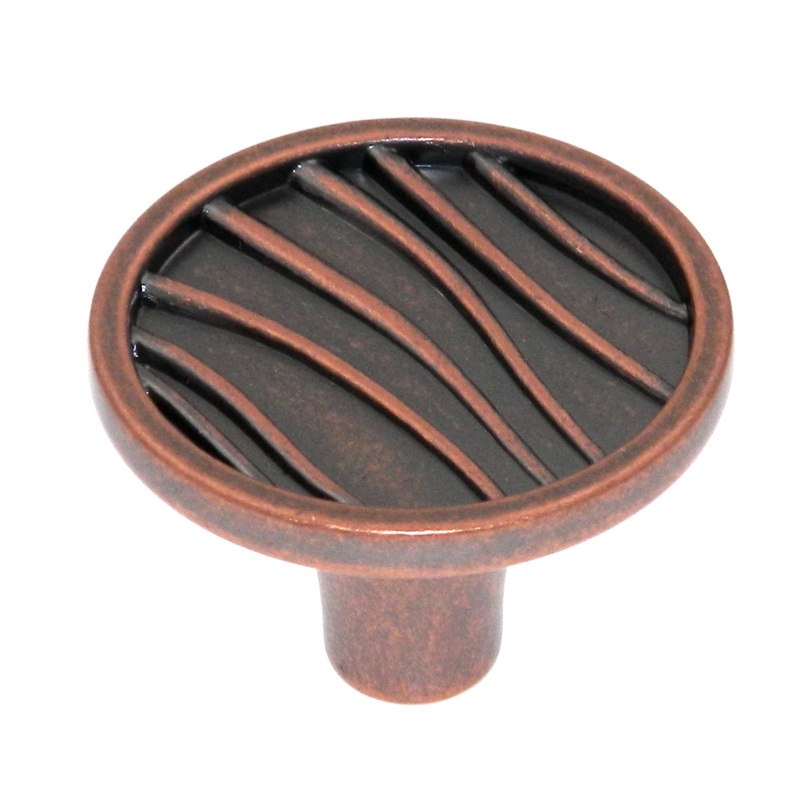 Amerock Playful Nature 1 1/2 Weathered Copper Disc Cabinet Knob Pull BP26111-WC