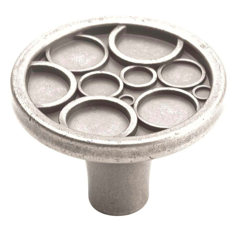 Amerock Playful Nature 1 1/2 Weathered Nickel Disc Cabinet Knob Pull BP26115-WN