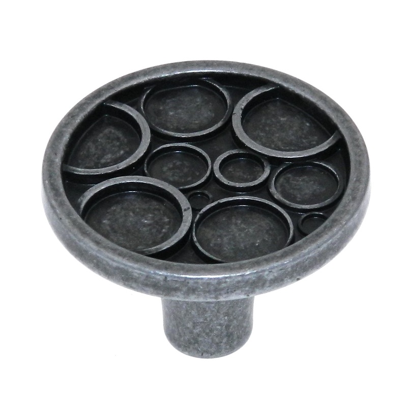 Amerock Playful Nature 1 1/2 Wrought Iron Disc Cabinet Knob Pull BP26115-WI