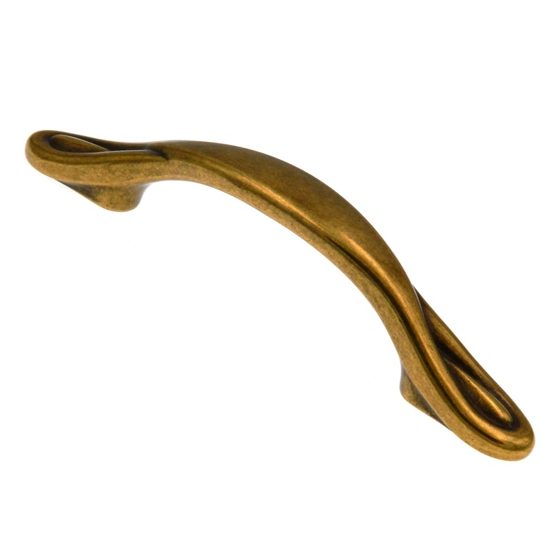 Amerock Reflections Regency Brass 3 Arch Cabinet Handle Pull BP1383-R1