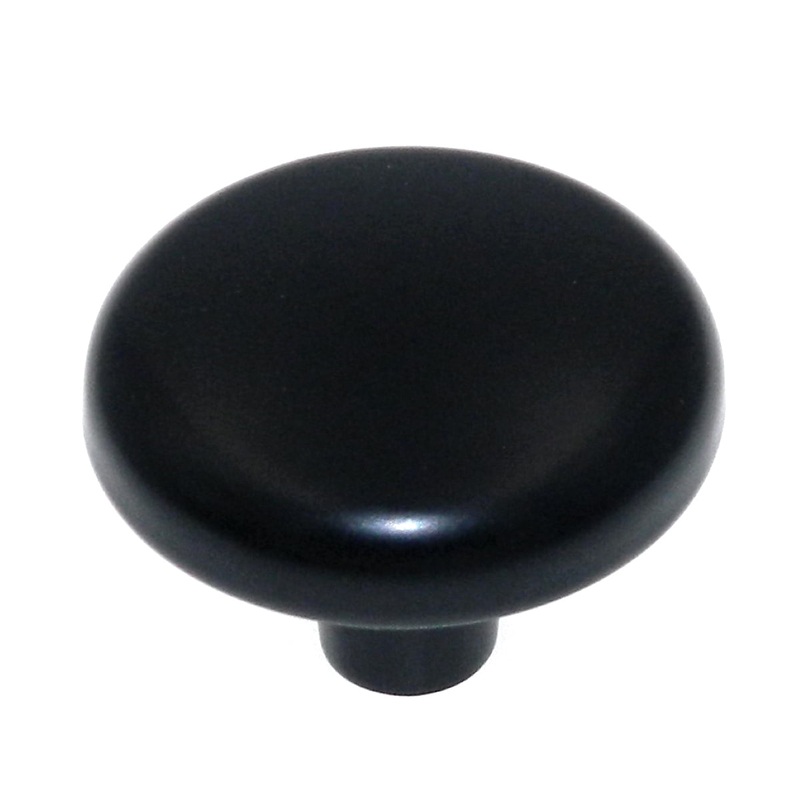 Amerock Shenandoah 1 1/4 Matte Black Round Cabinet Knob BP710-MB