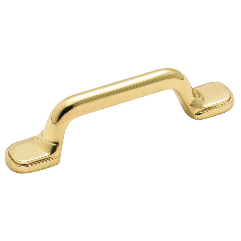 Amerock Solid Brass Polished Brass 3 Solid Brass Arch Cabinet Handle Pull BP4261-B