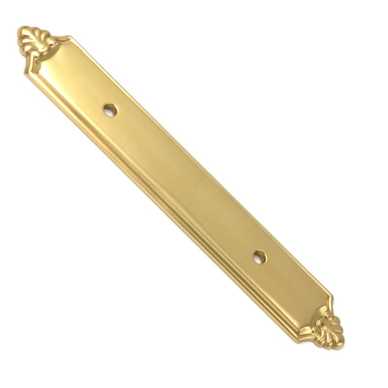 Belwith Hickory Keeler Polished Brass Sechel 3cc Solid Brass Handle Backplate A10
